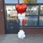 Ballonpilaar + folie hart