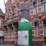 Champagnefles met ballonnen