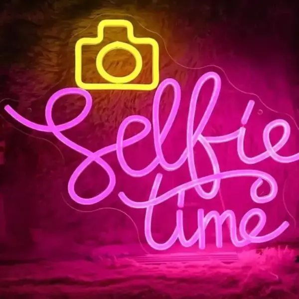 Selfie time neon